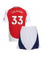 Arsenal Riccardo Calafiori #33 Kotipaita Lasten 2024-25 Lyhythihainen (+ shortsit)